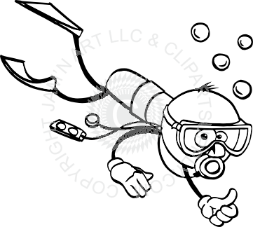 361x324 Diver Stick Man