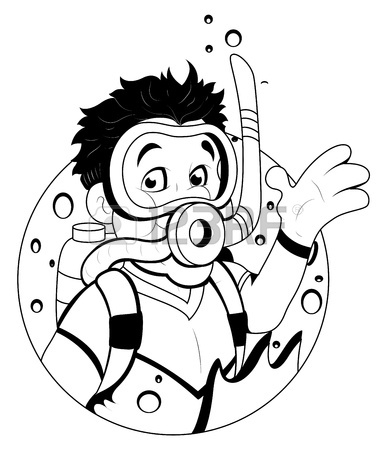 391x450 Cartoon Scuba Diver Royalty Free Cliparts, Vectors, And Stock