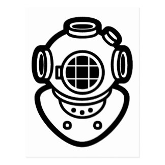324x324 Diving Helmet Postcards Zazzle