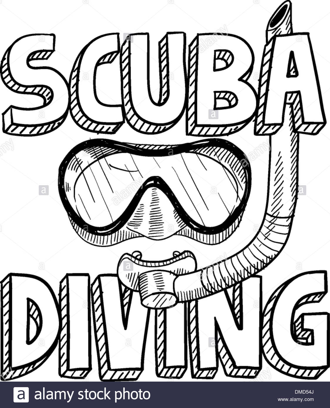 1124x1390 Scuba Diving Sketch Stock Vector Art Amp Illustration, Vector Image