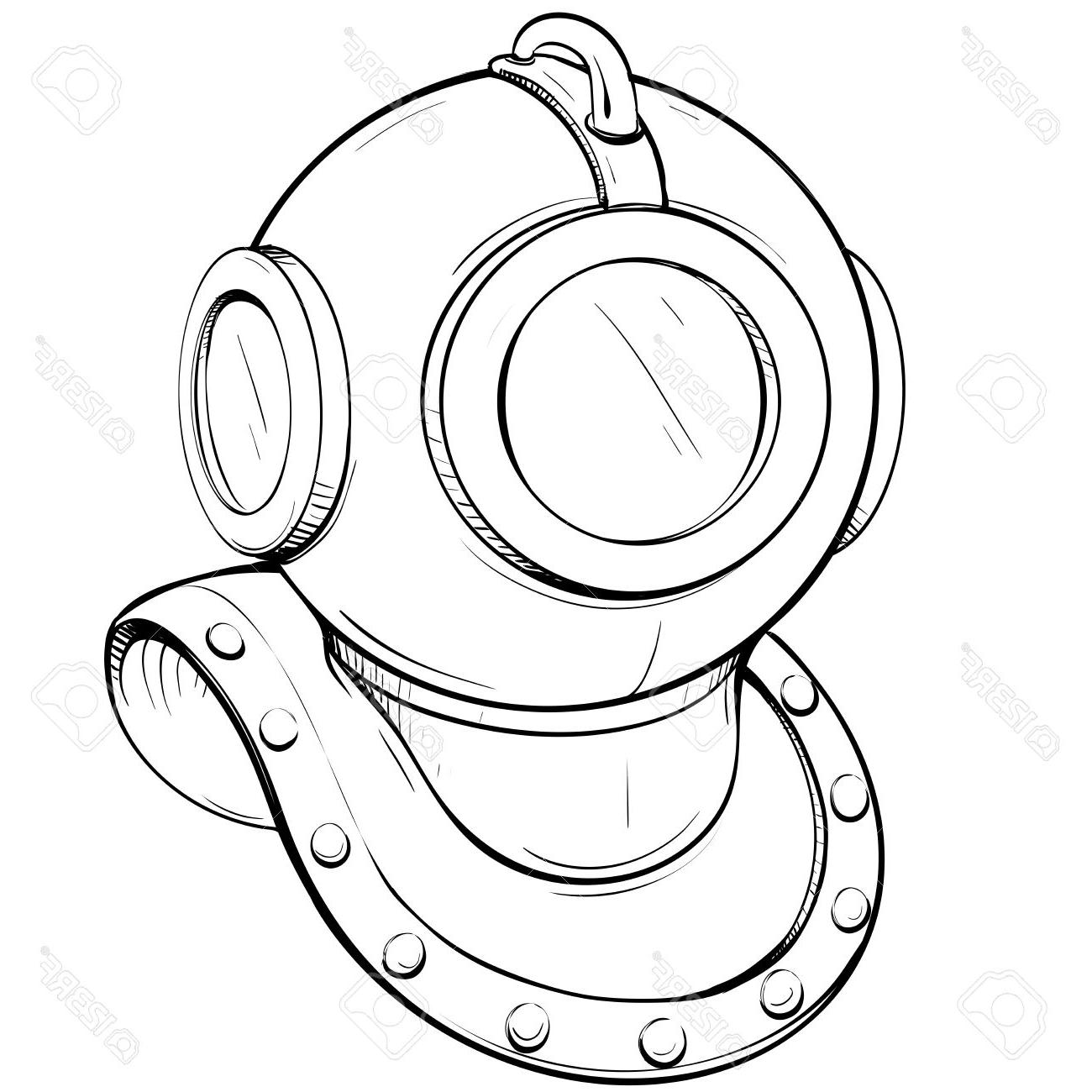 1300x1300 Best Free Divers Helmet Clipart Design