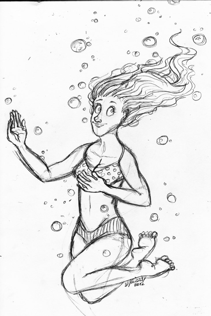 731x1093 Diving Sketch By Forknayon