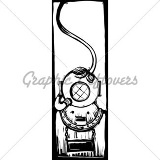 325x325 Diving Helmet Drawn In Vintage Style Gl Stock Images