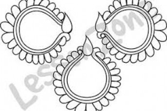 343x228 Diwali Diya Outline Images