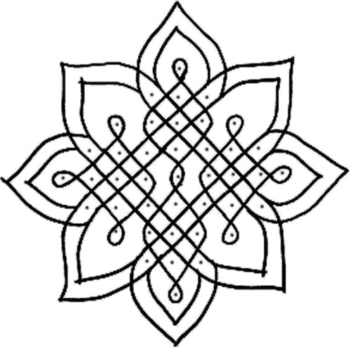 500x500 Diwali Rangoli Patterns Coloring Pages Free Coloring Pages