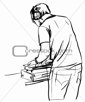 283x340 Image 4123133 Black And White Sketch Dj From Crestock Stock Photos