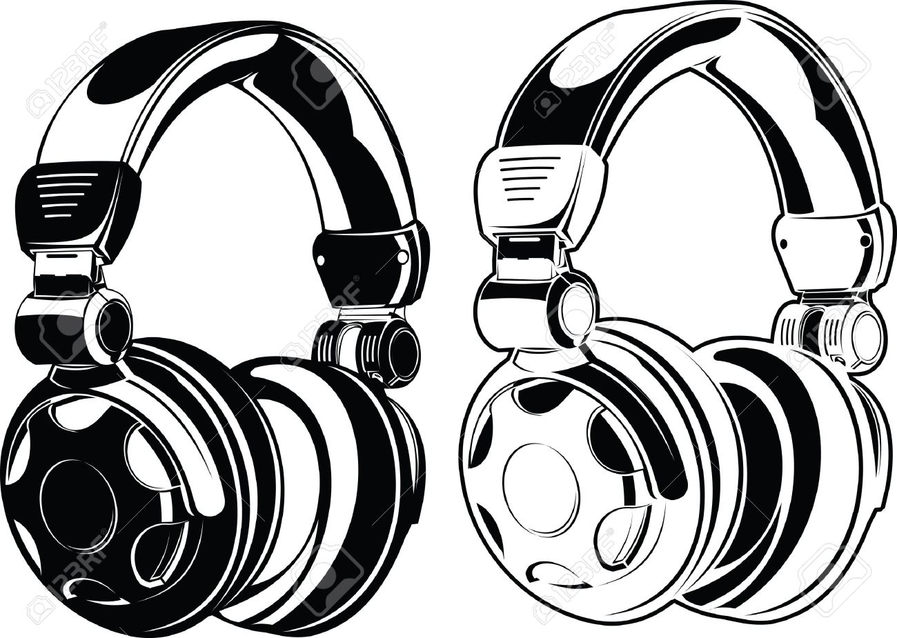 1300x925 Dj Headphones Drawing