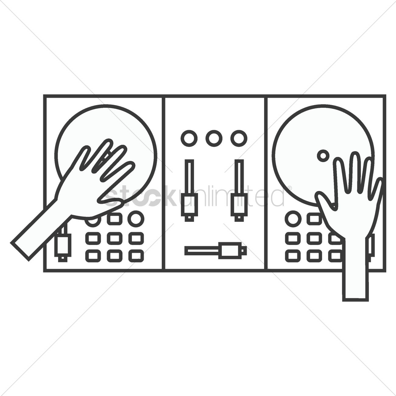 1300x1300 Dj Mixer Vector Image