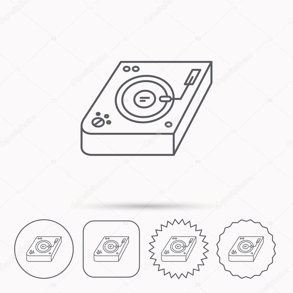 1024x1024 Club Music Icon. Dj Track Mixer Sign. Stock Vector Tanyastock