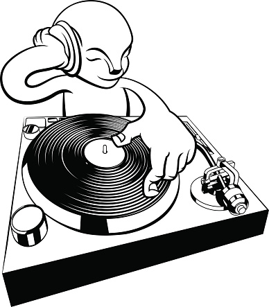 388x443 Record Player Clipart Dj Table