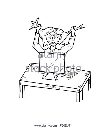 451x540 Stressed Woman Stock Vector Images
