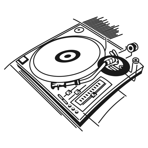 600x600 Record Player Turntable Cuttable Designs