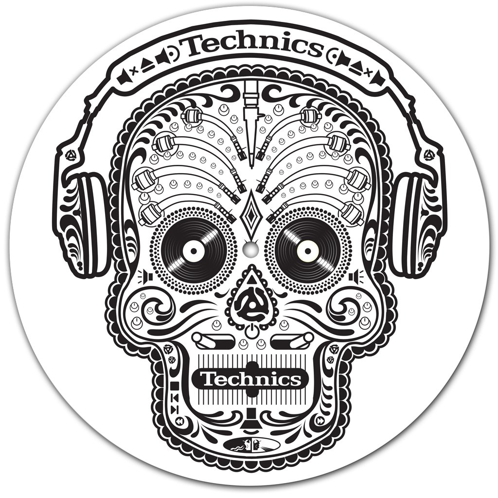 1024x1024 Technics Skull N Phones Slipmats (Pair)