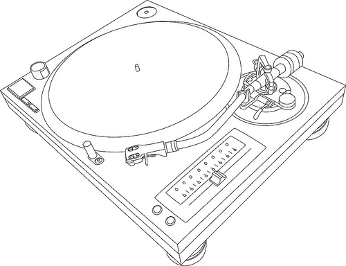 500x384 Turntable Line Art