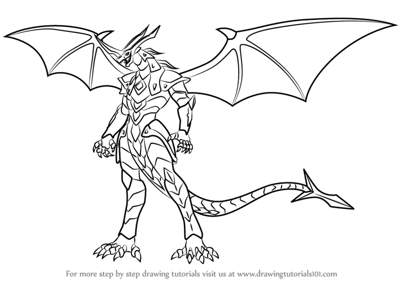 800x567 Learn How To Draw Helix Dragonoid From Bakugan Battle Brawlers
