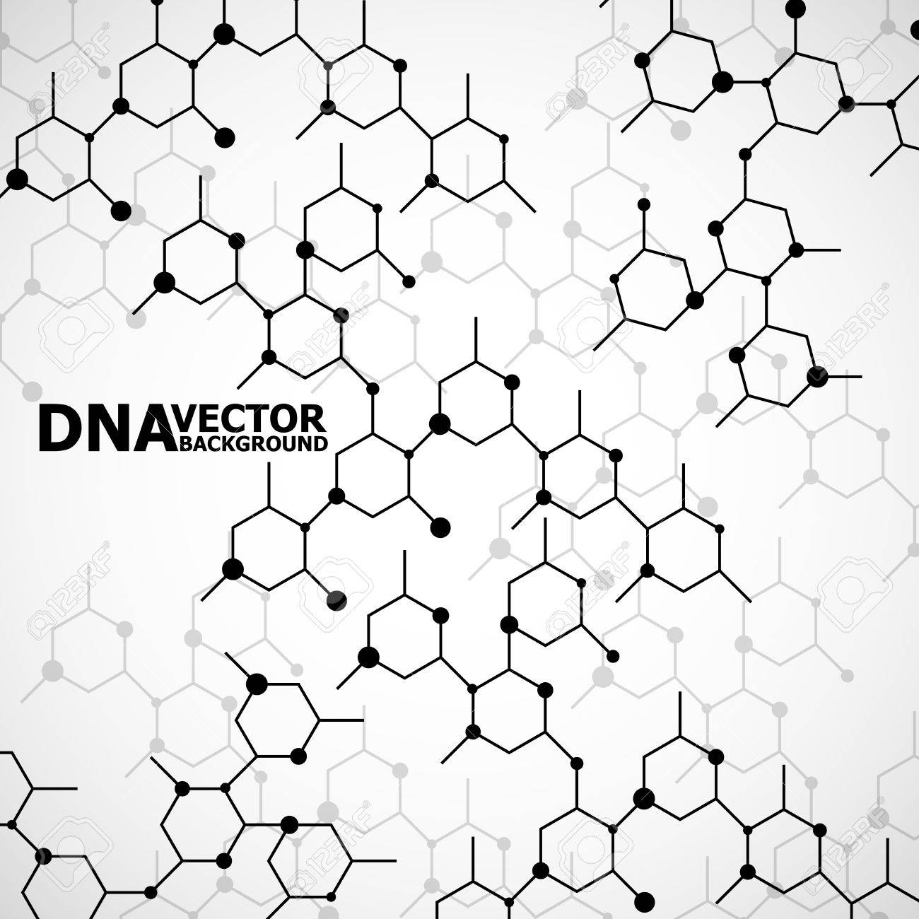 1300x1300 Structure Molecule Of Dna. Geometric Abstract Background. Vector