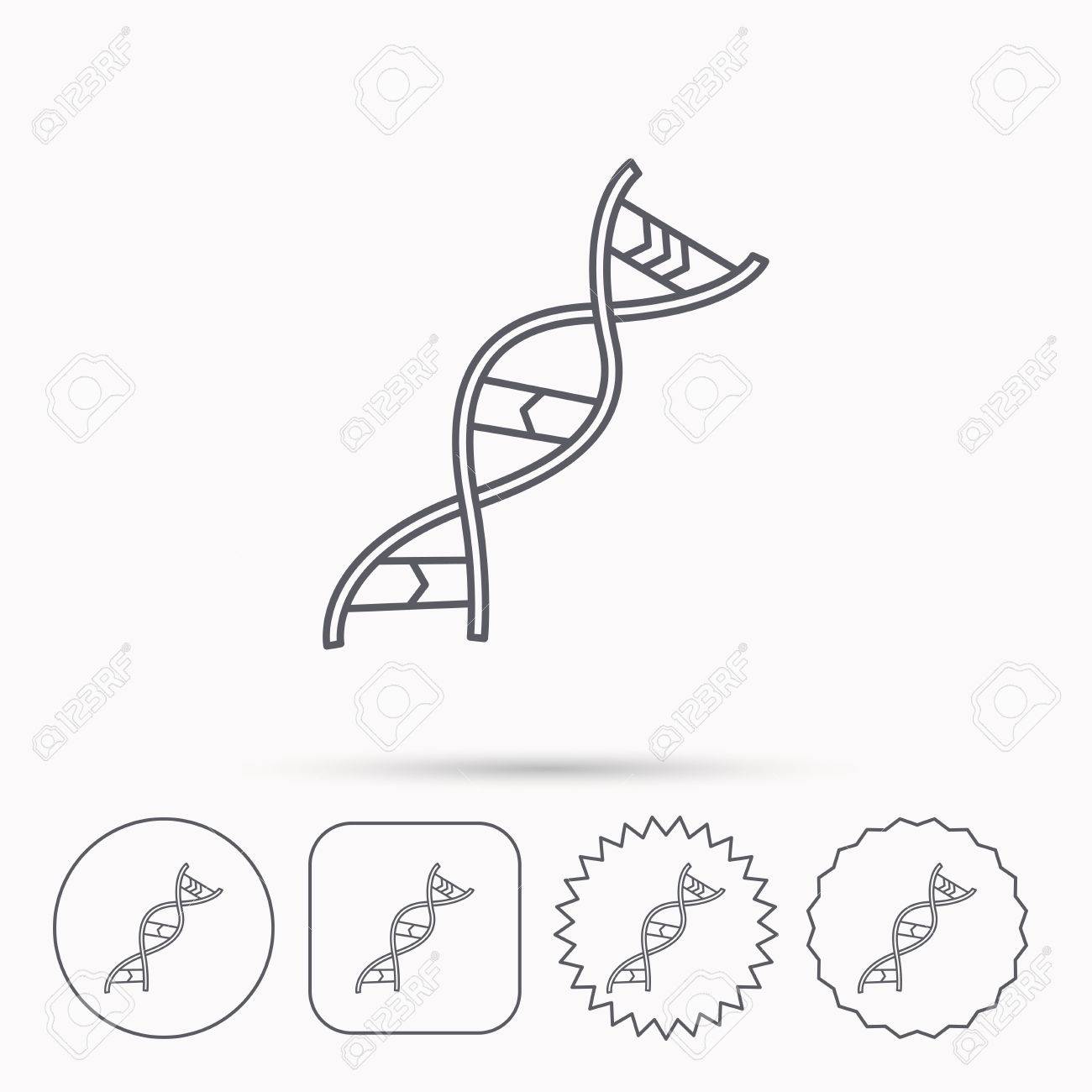 1300x1300 Dna Icon. Genetic Evolution Structure Sign. Biology Science Symbol