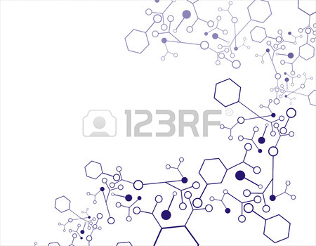 450x350 Abstract Molecular Dna Structure Background, Vector Illustration