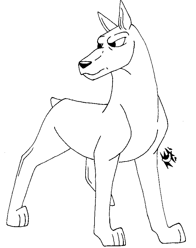 676x854 Free Doberman Lineart By Turtlesaur
