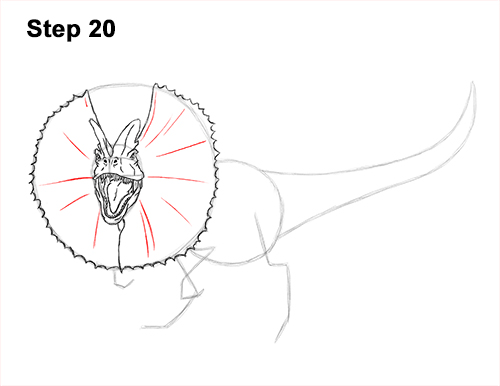 500x386 How To Draw A Dilophosaurus
