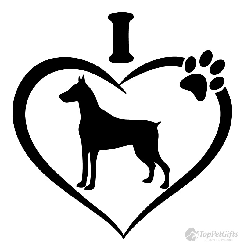 800x800 I Love My Doberman Decal