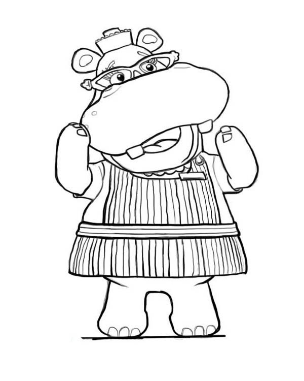 600x750 Happy Hippo Doc Mcstuffins Coloring Page