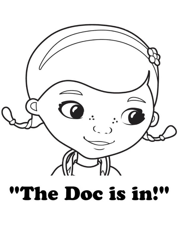 600x776 The Doc Is In Doc Mcstuffins Coloring Page