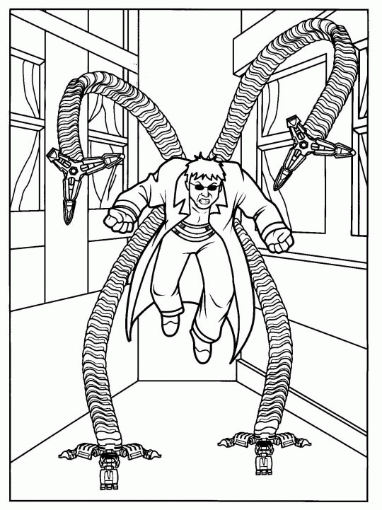 540x721 Doctor Octopus Coloring Sheets