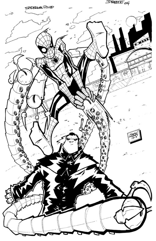 500x773 Spider Man Vs. Doctor Octopus By Jeremytreece
