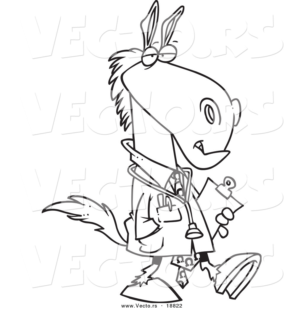 1024x1044 Vector Of A Cartoon Doctor Horse