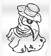 210x230 Plague Doctor Drawing Posters Redbubble