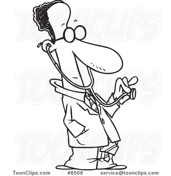 581x600 Cartoon Black And White Line Drawing Of A Black Doctor Holding Out