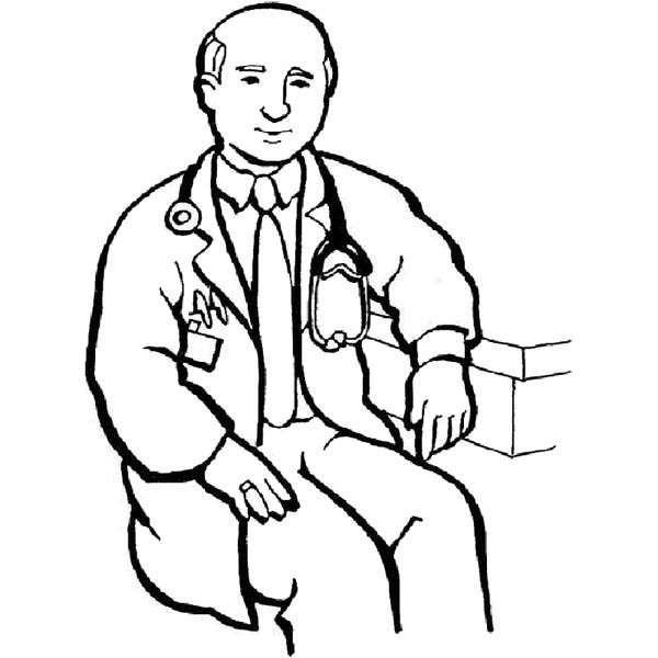 600x600 Doctor Coloring Pages