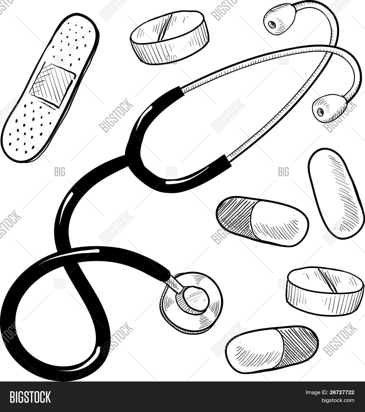 1435x1620 Doctor Objects Sketch Vector Amp Photo Bigstock