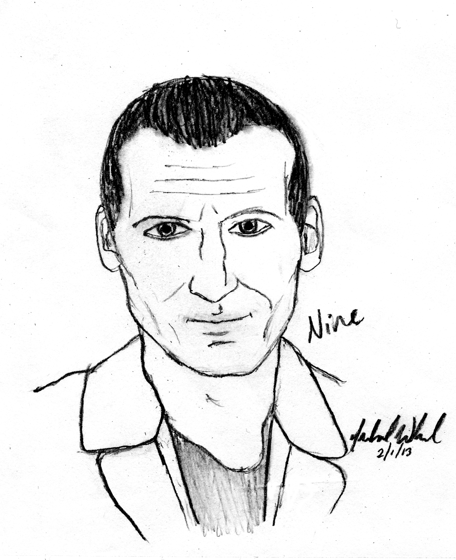 1600x1966 Ninth Doctor Sketch By Gallifreyireland
