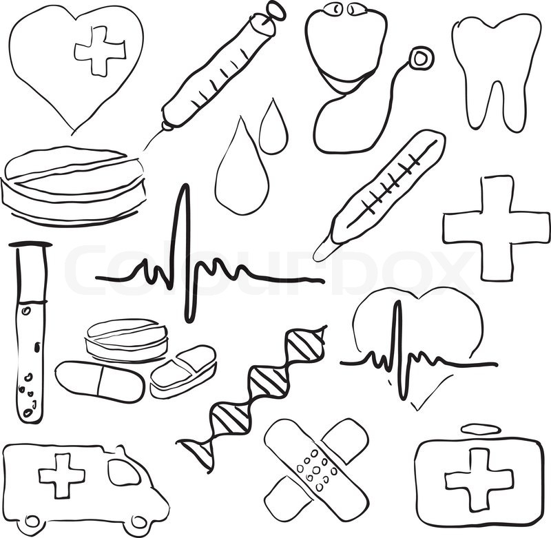 800x781 Doodle Medical Images Stock Vector Colourbox