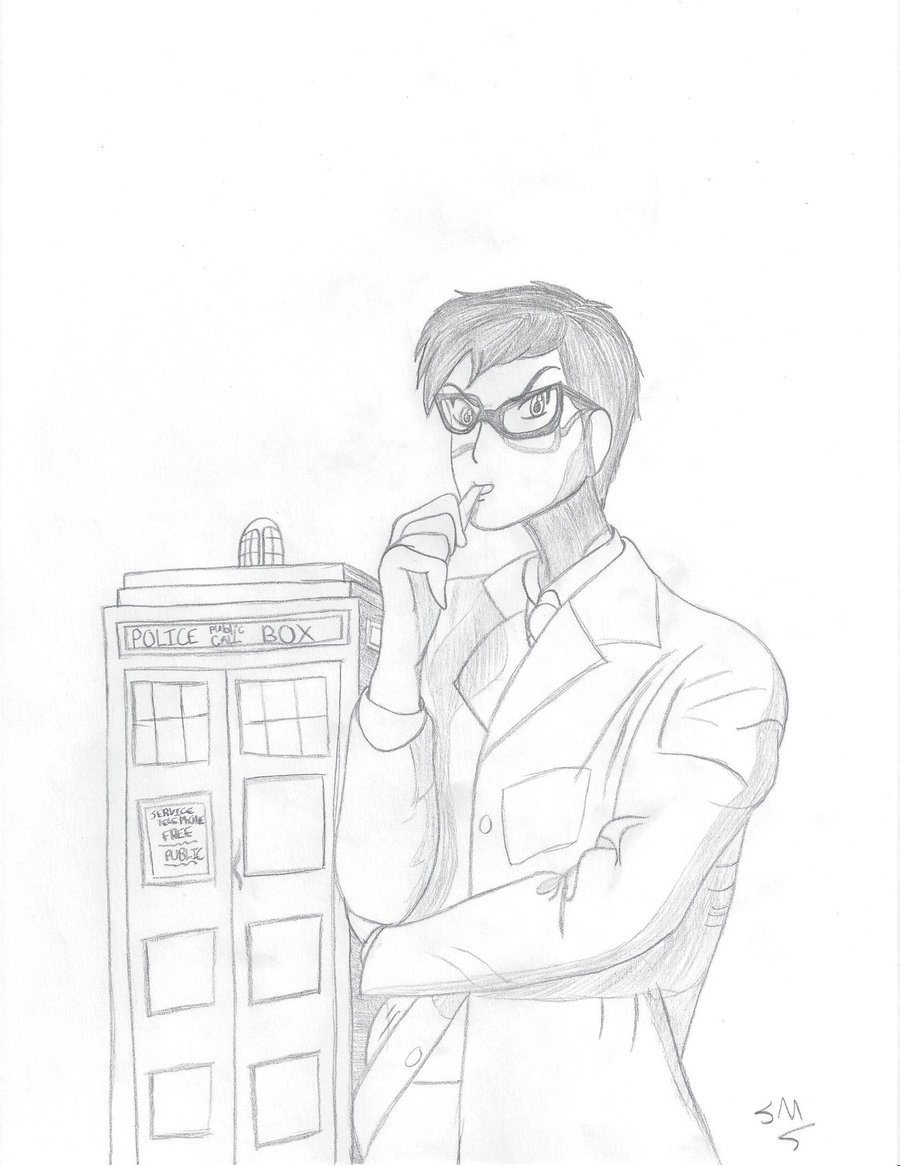 900x1166 Tenth Doctor Anime Sketch By Cosplayingnerd