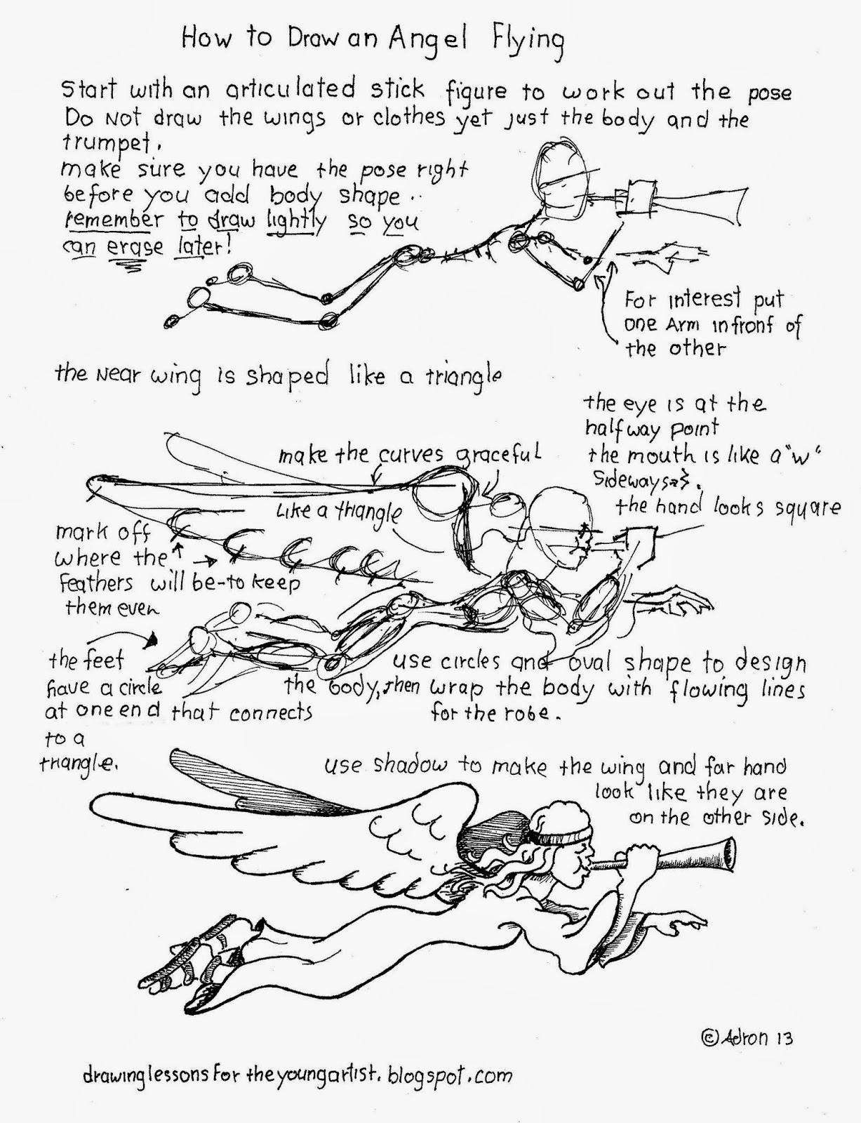 1227x1600 How To Draw Worksheets For The Young Artist How To Draw A Flying