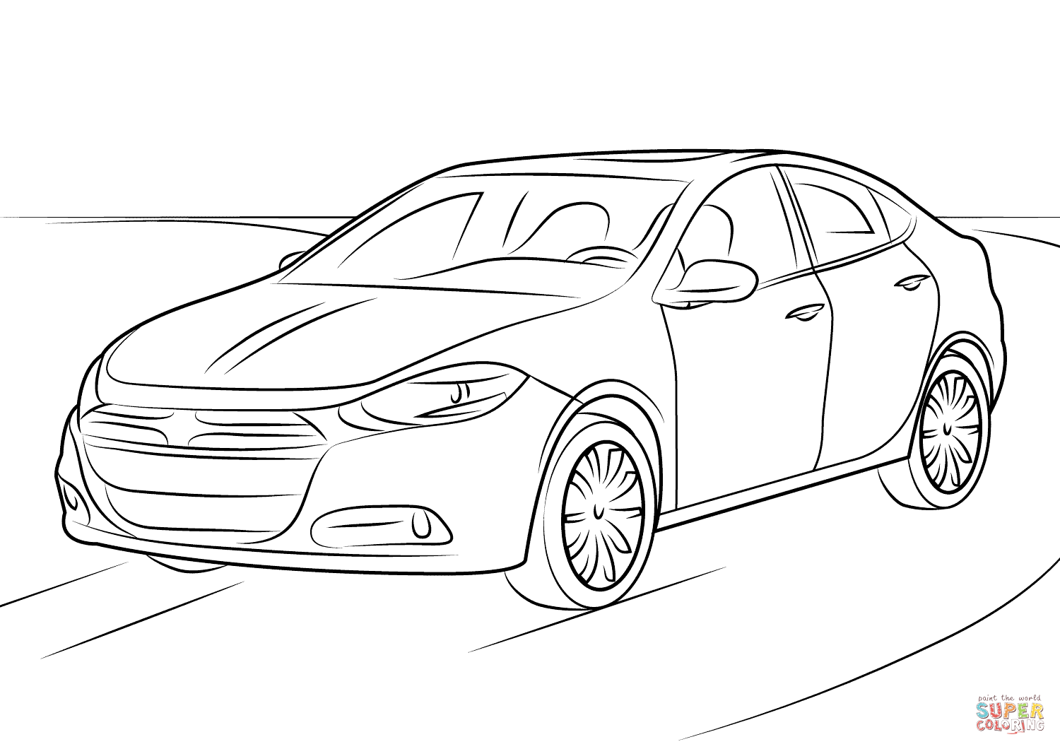 1500x1060 2016 Dodge Dart Coloring Page Free Printable Coloring Pages