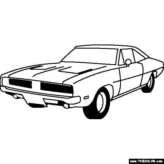 560x560 Dodge Hemi Charger 1968 Coloring Page Coloring Pages