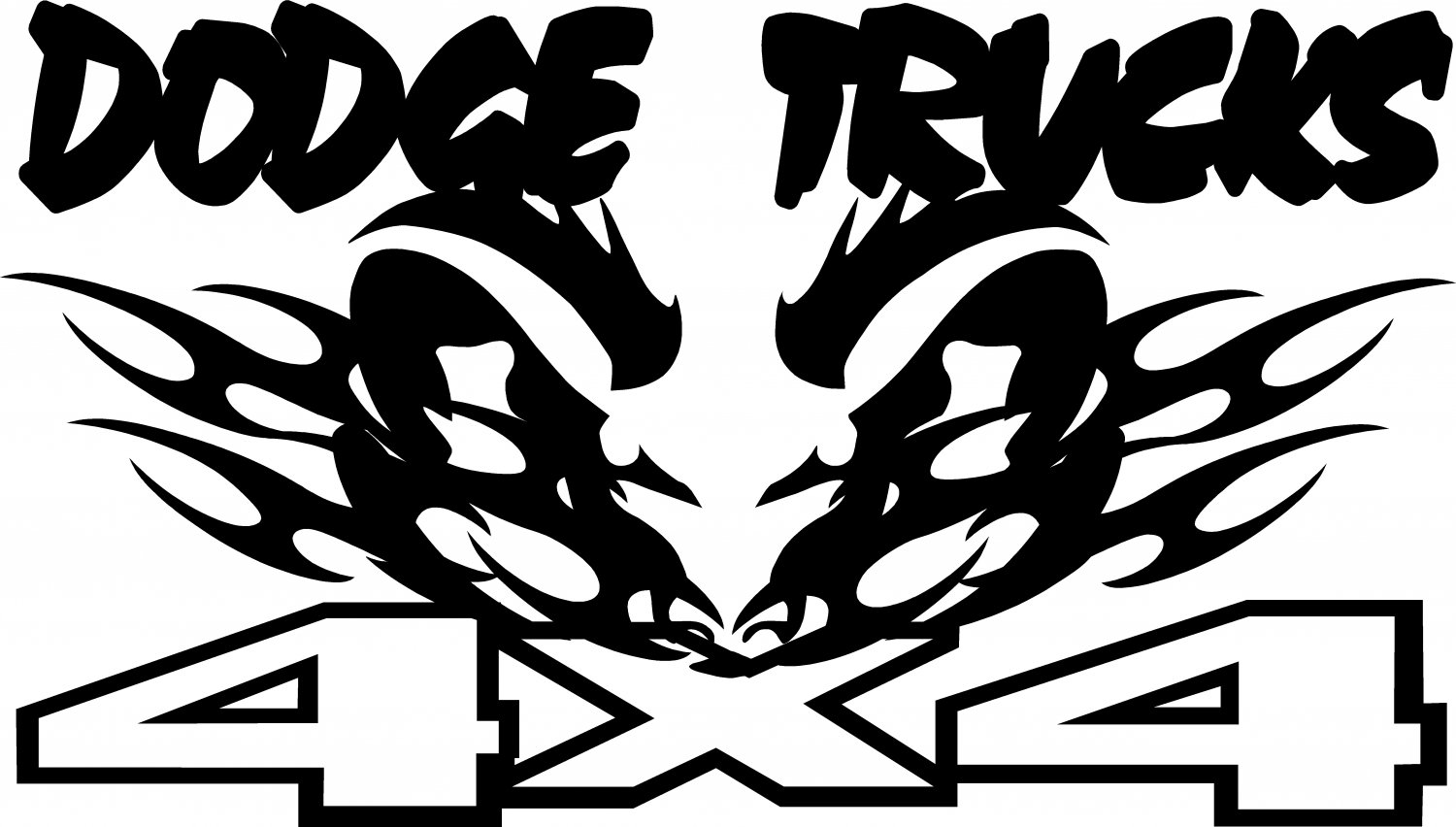 1500x852 Dodge Trucks Cummins 4 X 4 Off Road Vinyl Decal Sticker