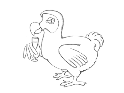 400x300 Pencil Drawing Dodo By Indian