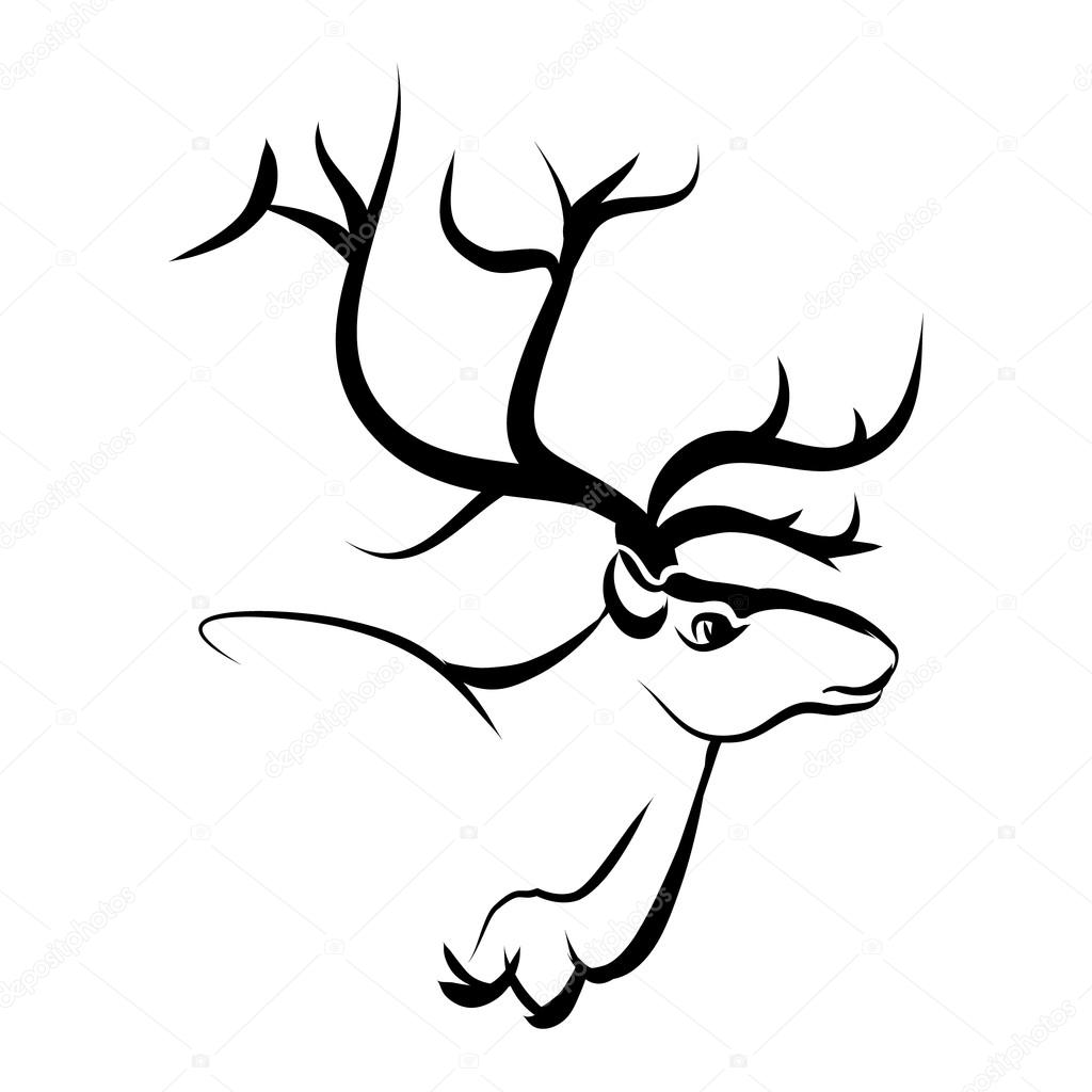 1024x1024 Deer Head Logo Vector Stock Vector Mila Endo