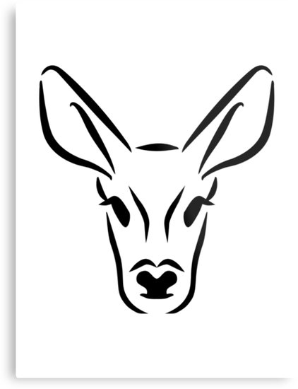 422x550 Doe Head Face Metal Prints By Designzz Redbubble