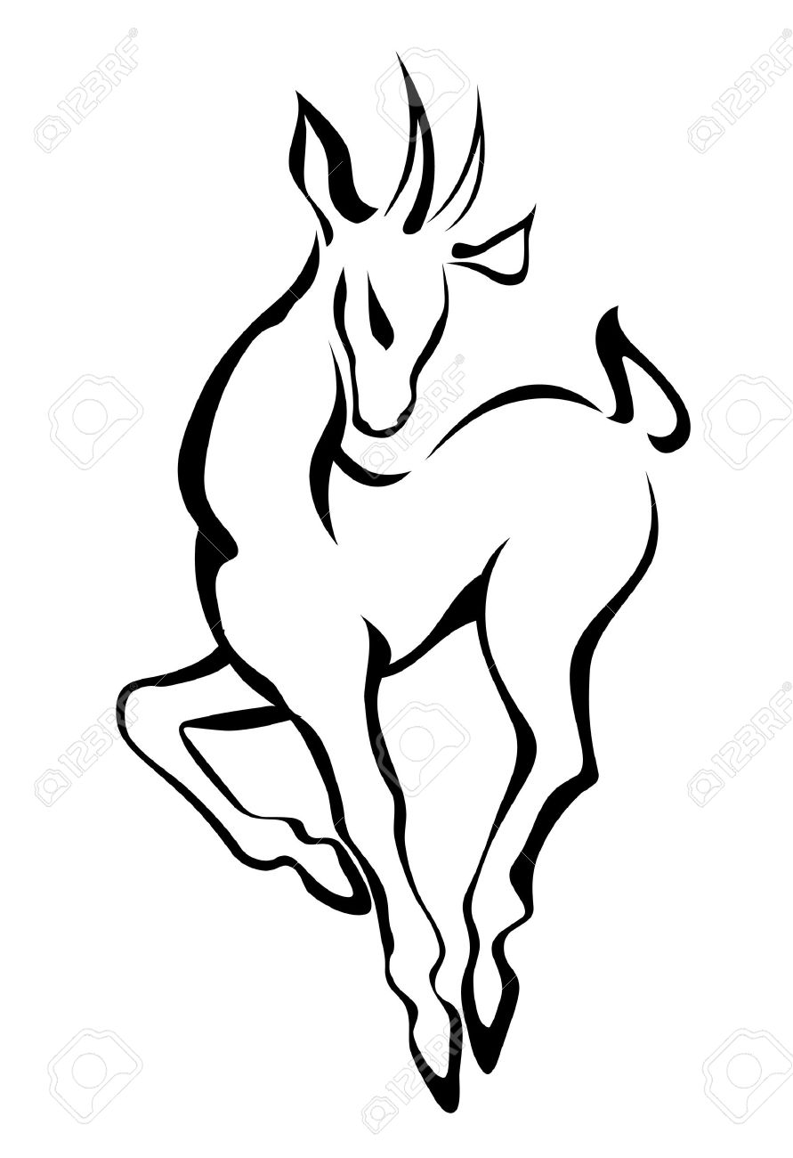 891x1300 Sketch Of Doe Royalty Free Cliparts, Vectors, And Stock