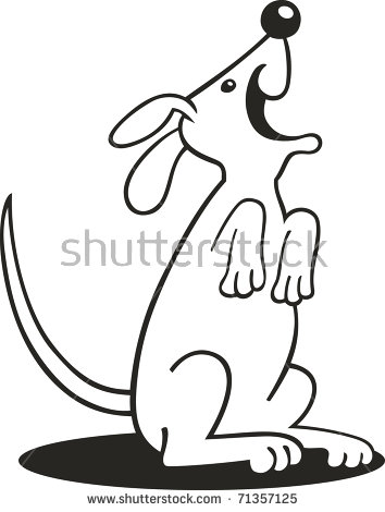 354x470 Dog Barking Clipart Black And White Collection