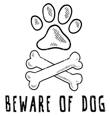 380x400 Doodle Pet Dog Beware Of Dog Bone Paw Print Vector Inspiration