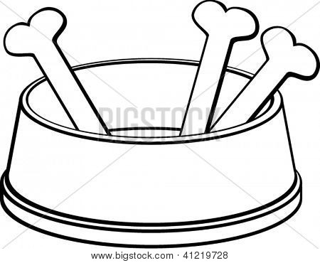 450x370 Dog Bone In Bowl Clipart