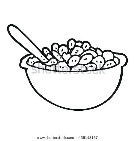 450x470 Black And White Bowl Freehand Drawn Black And White Cartoon Bowl