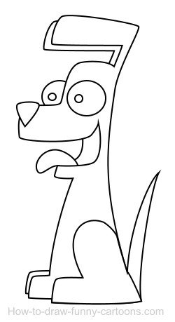 250x459 Drawing A Dog Cartoon